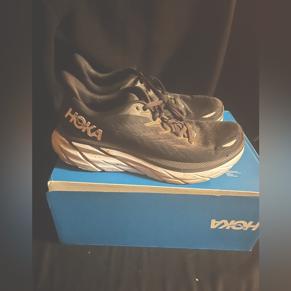 Hoka One One Women’s Black and White Size Shoes 7.5